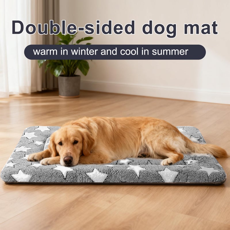 pobopobo Dog Bed Mat, Reversible Crate Pads for Small/Medium/Large Dogs & Cats Sleeping, Portable & Soft, Dog Beds Crate Pad - Machine Washable Mat Bed Kennel Mat Cat Bed - Image 3