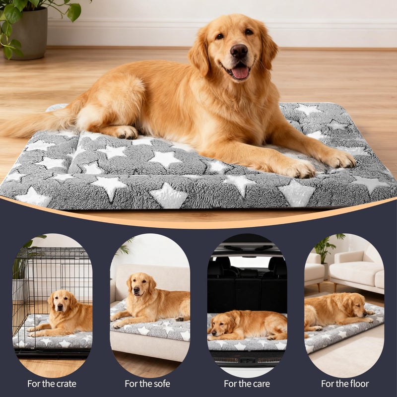 pobopobo Dog Bed Mat, Reversible Crate Pads for Small/Medium/Large Dogs & Cats Sleeping, Portable & Soft, Dog Beds Crate Pad - Machine Washable Mat Bed Kennel Mat Cat Bed - Image 2