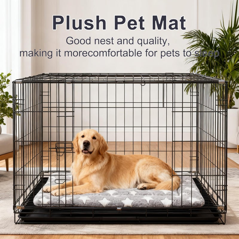 pobopobo Dog Bed Mat, Reversible Crate Pads for Small/Medium/Large Dogs & Cats Sleeping, Portable & Soft, Dog Beds Crate Pad - Machine Washable Mat Bed Kennel Mat Cat Bed - Image 5