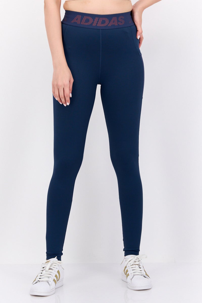 Adidas ليغينغز تدريب رياضية للنساء، زرقاء - Image 1