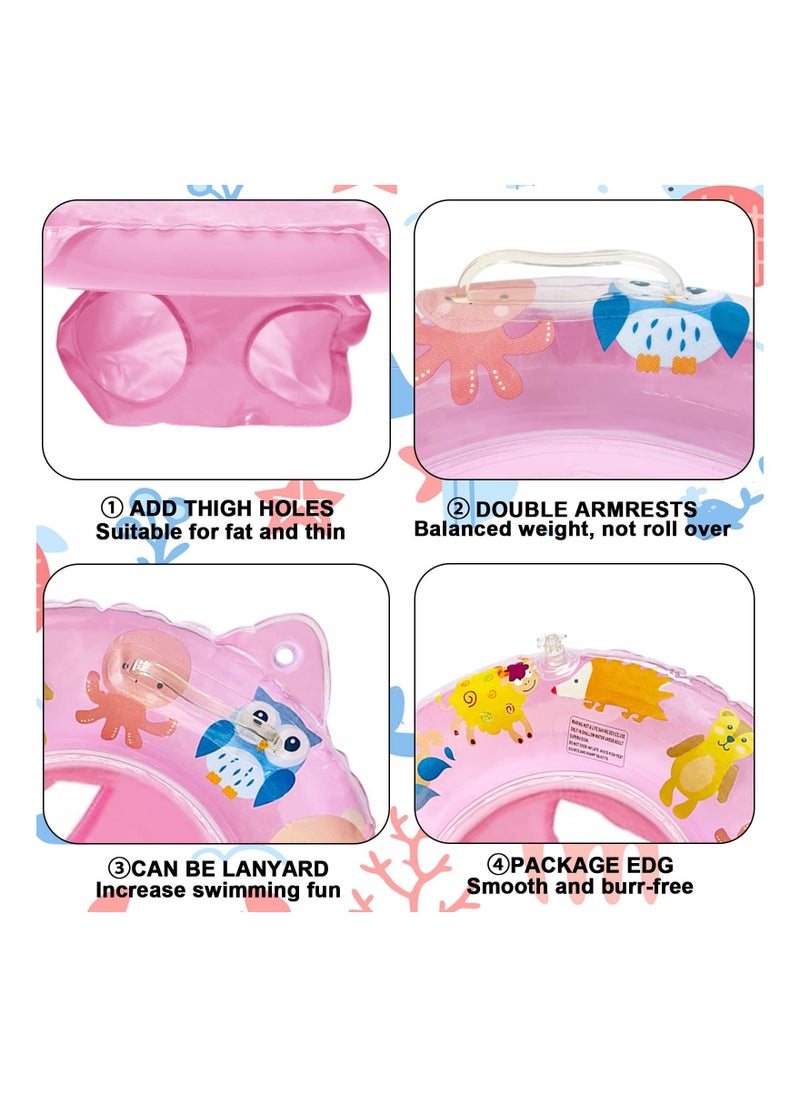 Y&D Baby Swimming Float Ring, with Safe Bottom Support, Inflatable Floats Pool Toys Accessories Large, for Toddler Age of 6-24 Months (Pink)  - Image 4