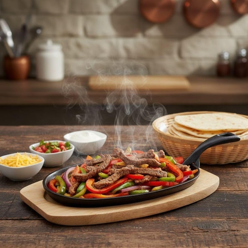 Soro Essentials - 12-5/8" x 9" x 3/4" Oval Shape Wooden Fajita Underliner- Fajita Sizzle Griddle Wooden Base Fits 8-7/8" x 5-7/8" Fajita Plate Sizzler Grill Fajita Food Server Home Kitchen Restaurant - Image 3