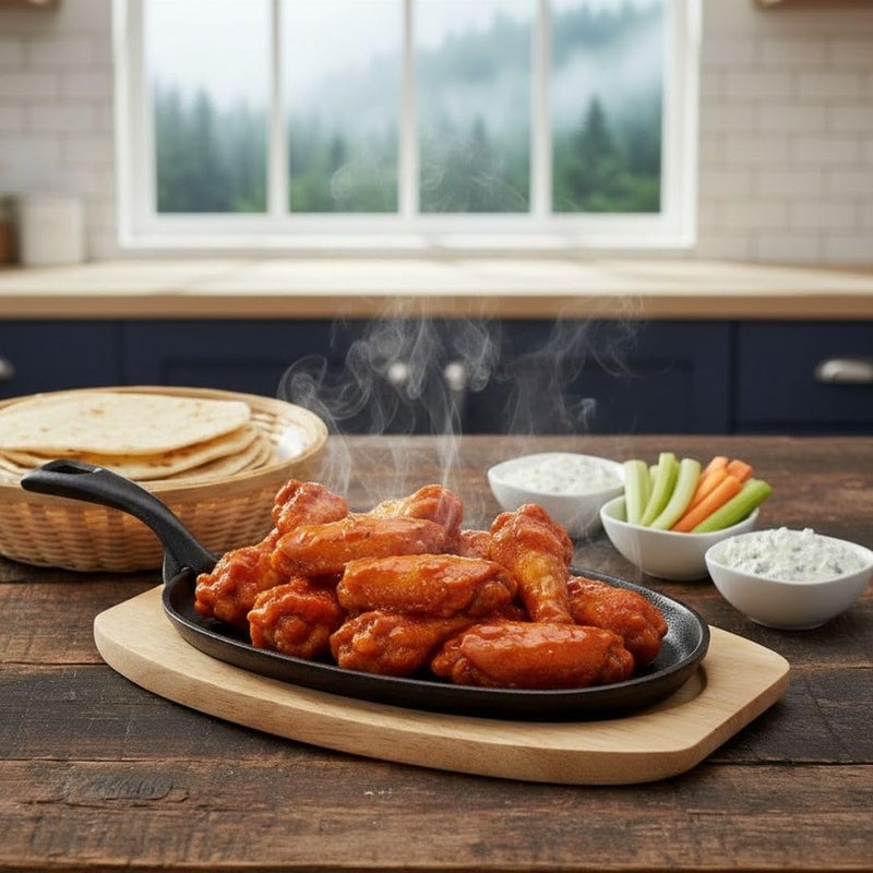 Soro Essentials - 12-5/8" x 9" x 3/4" Oval Shape Wooden Fajita Underliner- Fajita Sizzle Griddle Wooden Base Fits 8-7/8" x 5-7/8" Fajita Plate Sizzler Grill Fajita Food Server Home Kitchen Restaurant - Image 2