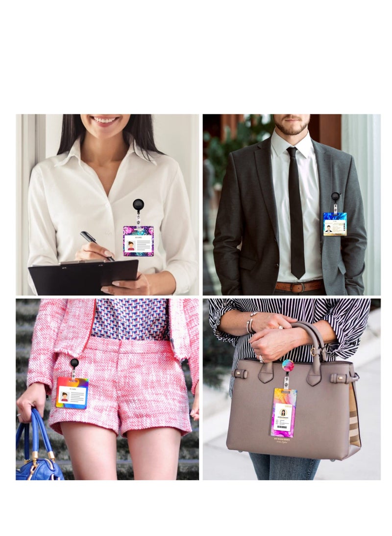 واي آند دي Resin Molds Silicone ID Card Holder, Badge for Epoxy Resin, Holder Mold, Durable & Flexible, DIY Crafts, with 10 Pieces Reel Clip - Image 4