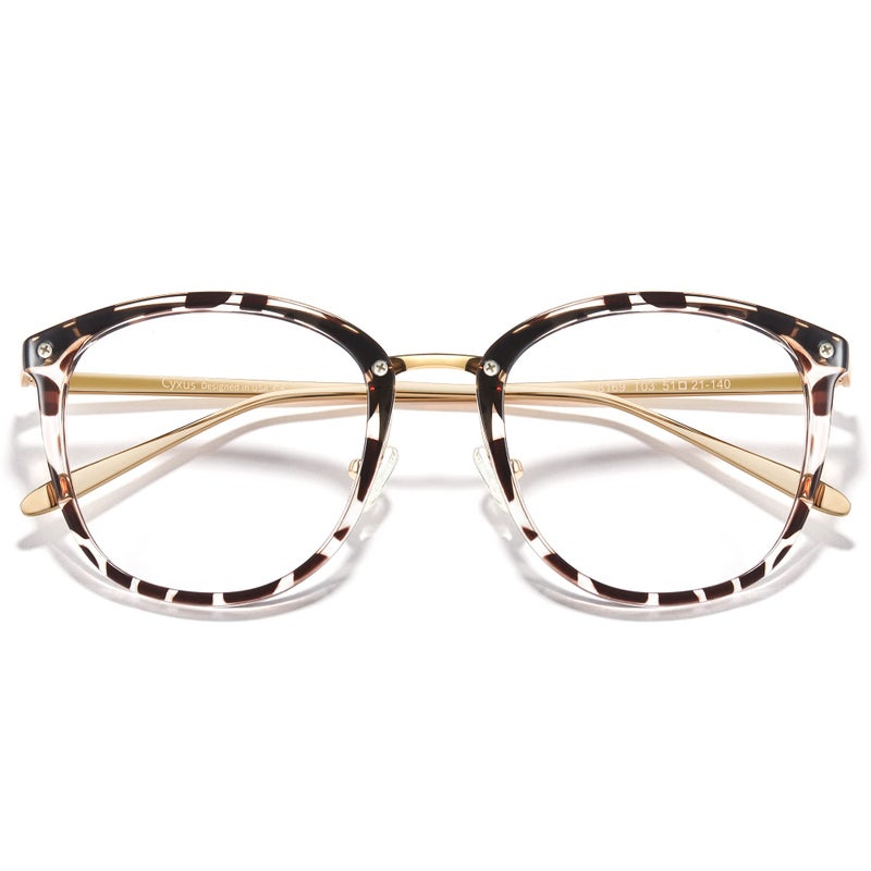 Cyxus Blue Light Glasses for Women, Blue Light Blocking Eyeglasses for Women, Round Computer Eyewear Anti Eye Strain Glasses - Image 1