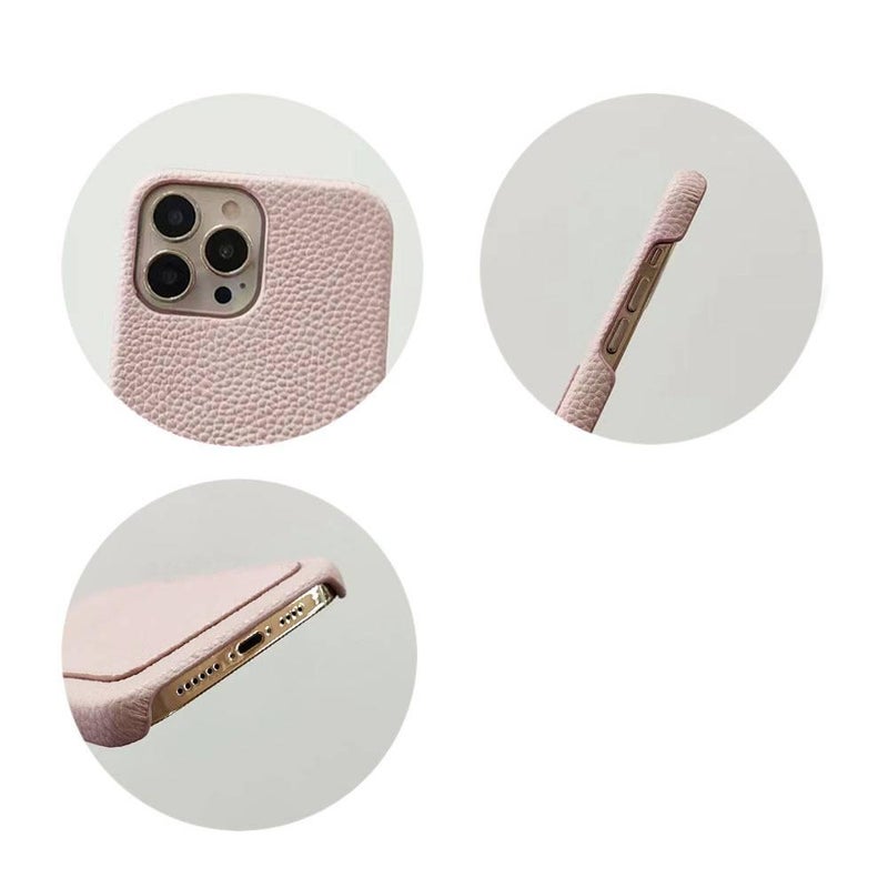 غطاء واقي بملمس جلد لـ iPhone 16 / 16 Plus / 16 Pro / 16 Pro Max مع حامل بطاقات وحماية من السقوط مع مقاوم للصدمات مع ملمس جلد مع تصميم نصف تغطية باللون بنفسجي باللون البنفسجي - Image 5