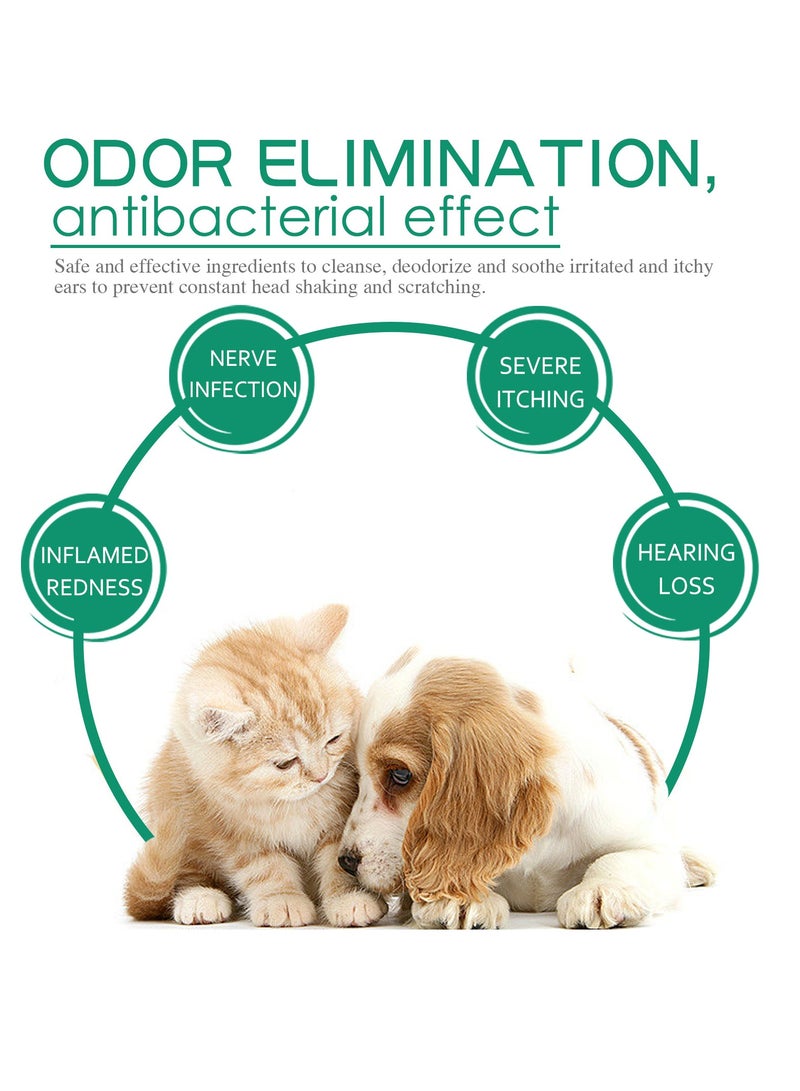 ييبونغ منظف الأذنين للحيوانات الأليفة يحفظ بعيدا عن متناول الأطفال يقتل عث الأذن عند ملامسته - Image 3