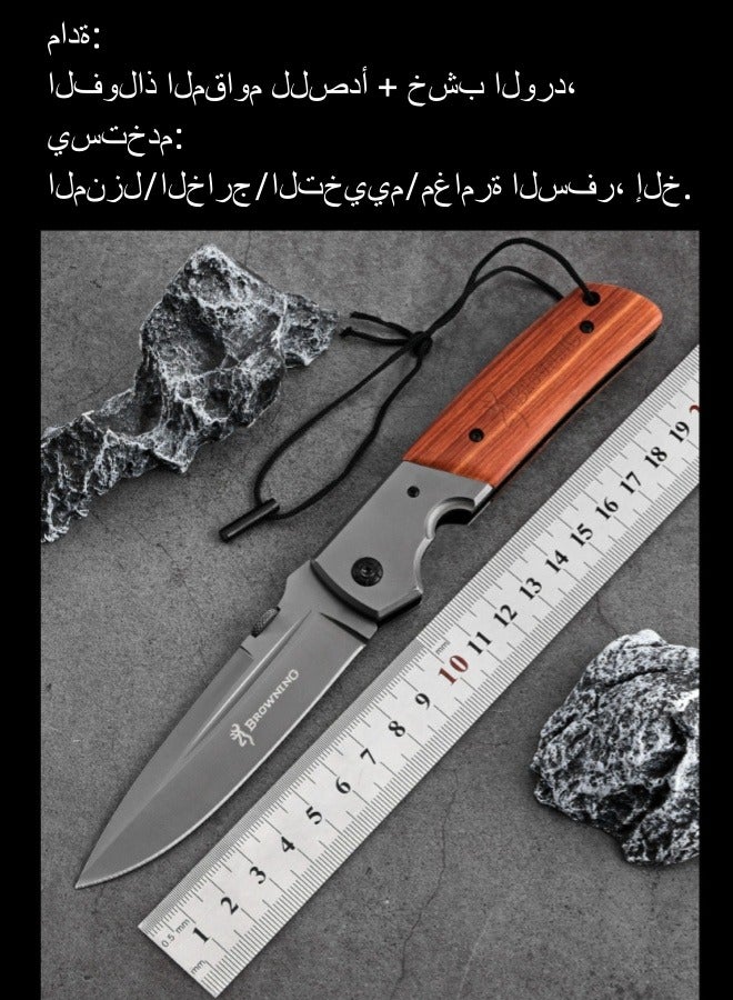 Browning Outdoor D52 Tactical Knife Camping High Hardness Survival Portable Sharp Handmade Multifunctional Folding Knife - Image 5