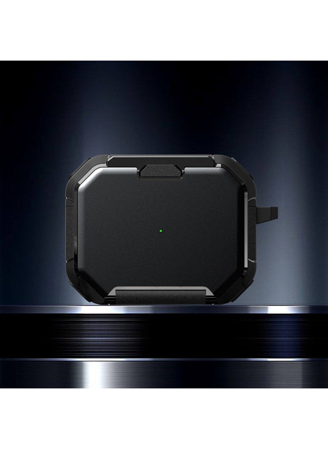 Generic - Bracket Type Airpods Pro2 Generation Earphone Case Use For Apple Earphone Protective Case Anti-fall Bluetooth Protective Case-Color:Black-Applicable Model:airpods 1/2 Generation - Image 1