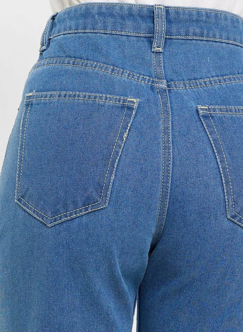 Ginger  High Rise Mom Jeans for Women | Best Price UAE