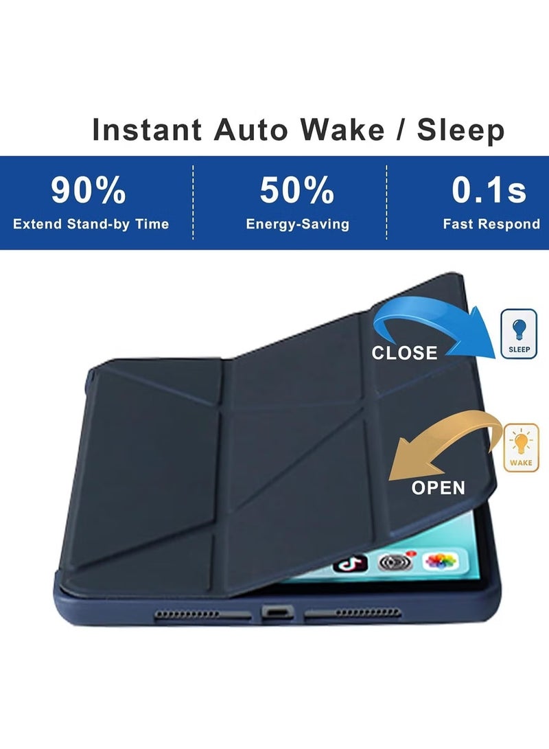 iPad 10.2 Inch Case for iPad 9th Generation 2021, iPad 8th Generation 2020 & iPad 7th Generation 2019, 5-in-1 Multiple Viewing Angles, Auto Wake/Sleep Soft Back Cover, Sky Blue