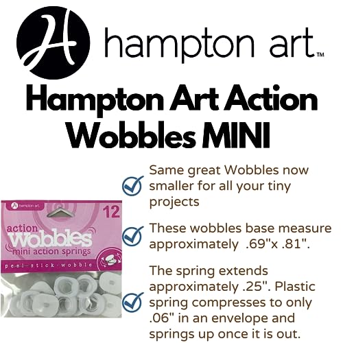 Hampton Art Action Wobbles Mini 12 Pieces, Action Wobbler, Wobble Kit, Wobblers for Card Making, Craft Springs, Wobblers for Cards, Wobble Springs - Image 2