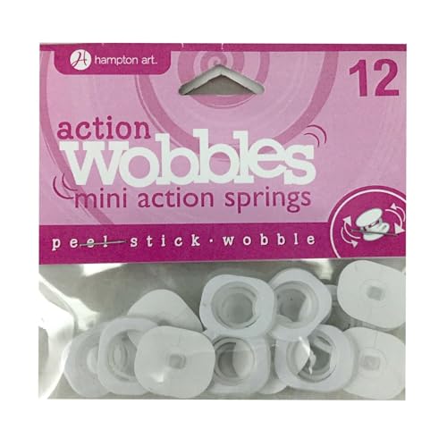 Hampton Art Action Wobbles Mini 12 Pieces, Action Wobbler, Wobble Kit, Wobblers for Card Making, Craft Springs, Wobblers for Cards, Wobble Springs - Image 1