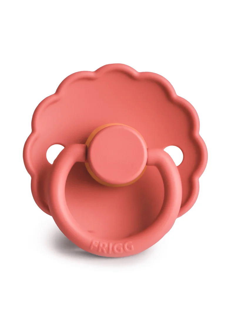 FRIGG Daisy - Round Latex Pacifier 0-6 Months - Poppy - Size 1