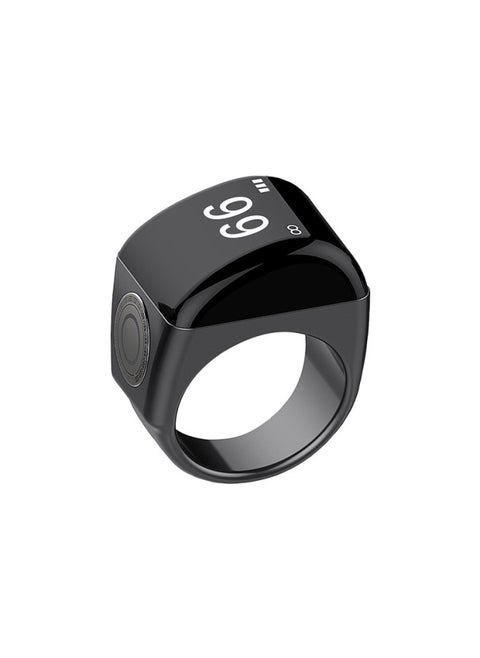 Cross Border Equantu Style Smart Ring Counter Time Reminder Smart Ring Counter Ring-Color:Zinc Alloy Black 22mm