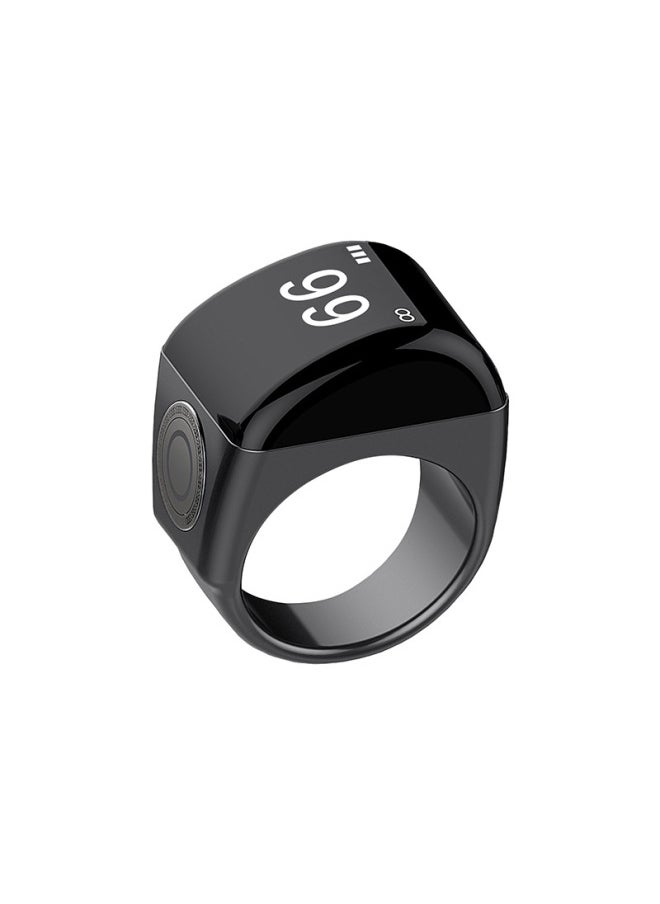 Generic Cross Border Equantu Style Smart Ring Counter Time Reminder Smart Ring Counter Ring-Color:Zinc Alloy Black 22mm  - Image 1