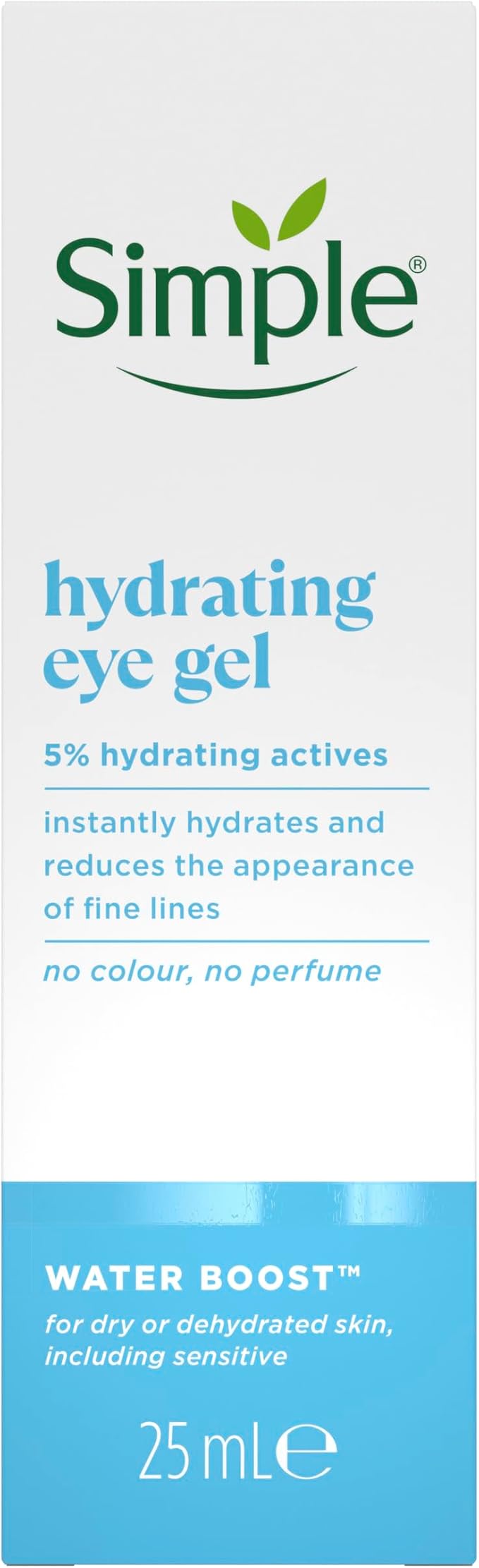 simple جل العين المرطب من سيمبل ووتر بوست خالي من القسوة ونباتي لترطيب عميق وطويل الأمد للعيون المتعبة والمجهدة من الشاشات 25 مل - Image 2