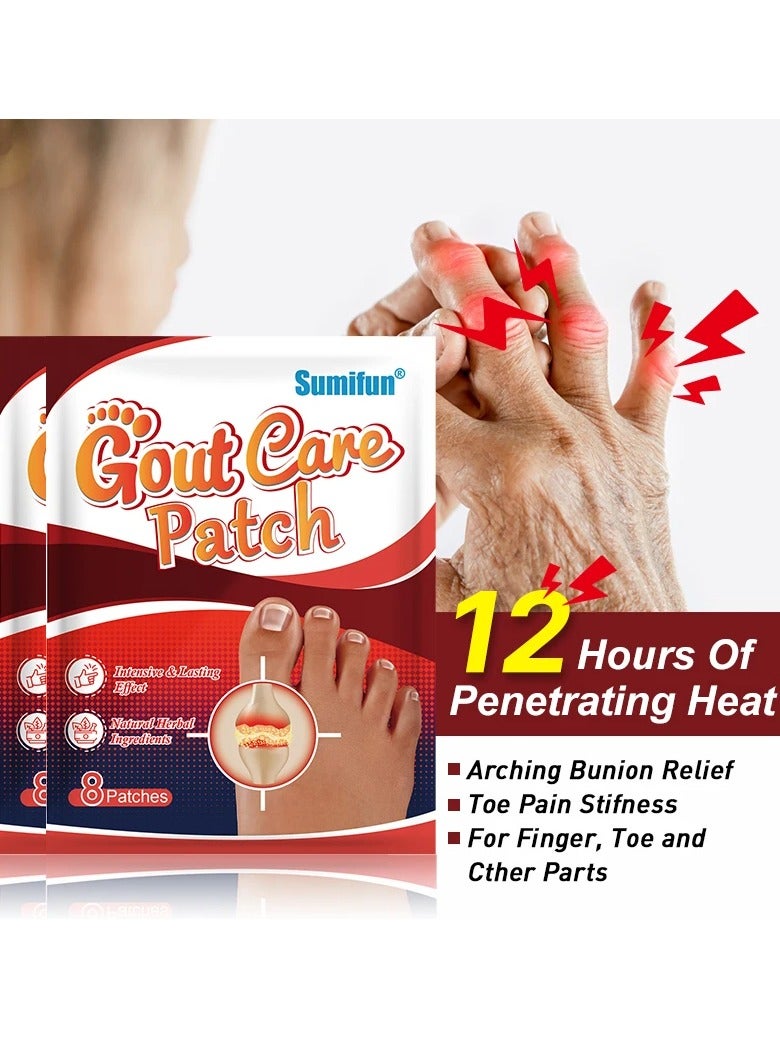 Sumifun Bunions Pain Relief Patches, Pain Reducing Gout Treatment Patch, Safe Herbal Arthritis Treatment Thumb Patch, Thumb Corrector Sticker To Relieve Swelling Diminish Inflammation Promote Circulation  - Image 3
