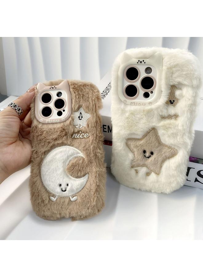 erorex Case For iPhone 15 Cute Embroidery Plush Silicone Phone Case - Image 4