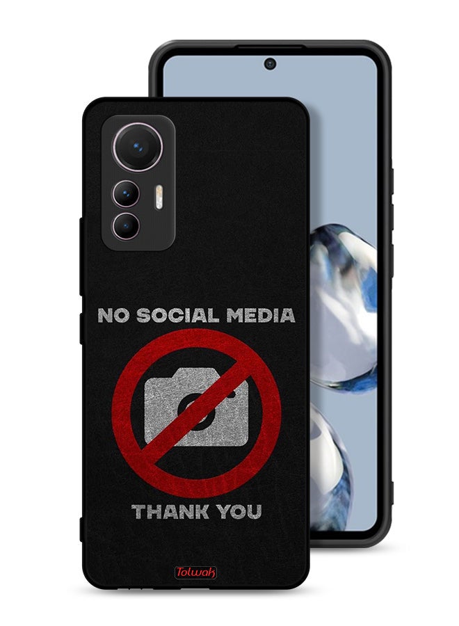 Tolwak Xiaomi 12 Lite Protective Case Cover No Social Media Thank You - Image 1
