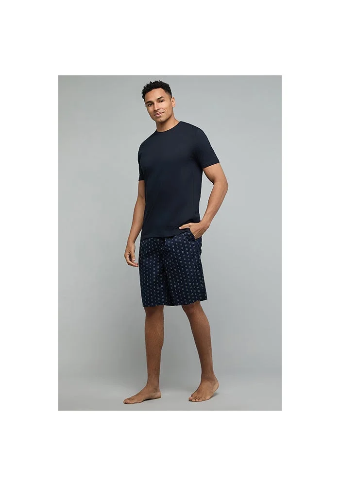 R&b Patterned Lounge Shorts with Drawstring Waist