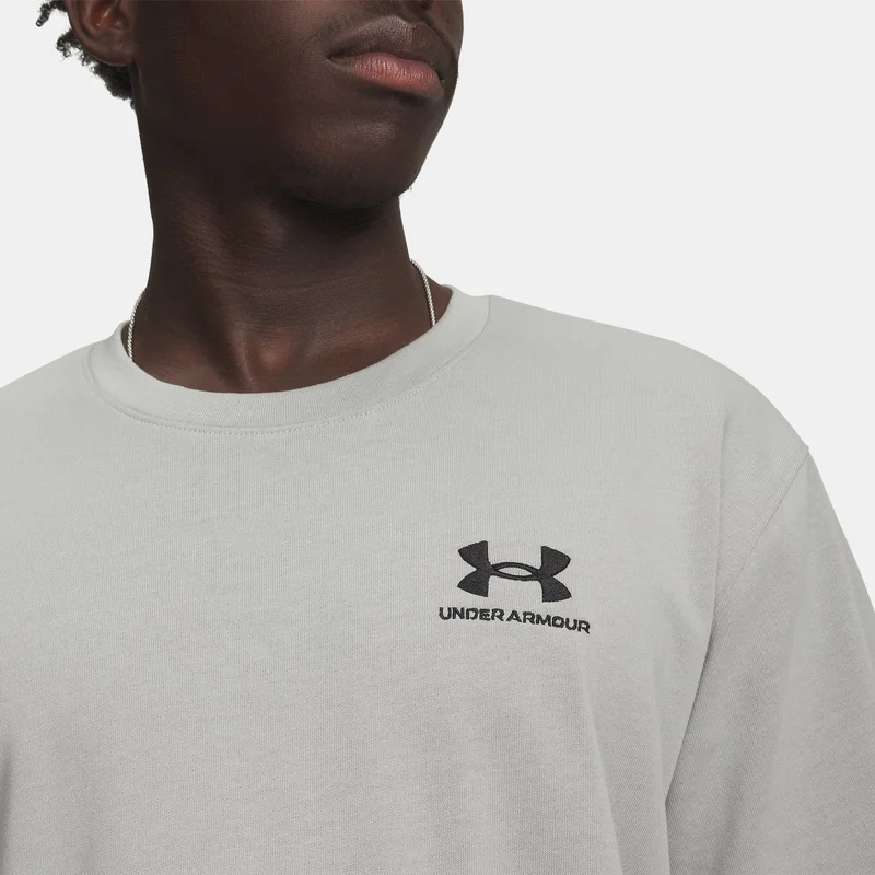 Under Armour Grey Men's Logo Heavyweight T-Shirt for Men | Best Price UAE