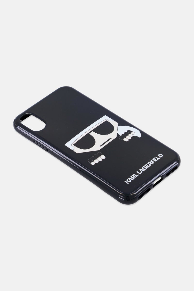 Karl Lagerfeld Brand Logo iPhone X/XS Hard Case, Black - Image 4