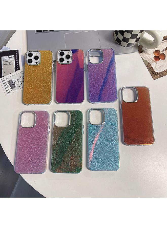 S-TOP Case For iPhone 12 Electroplated Frame IMD Glitter Powder Phone Case - Image 2