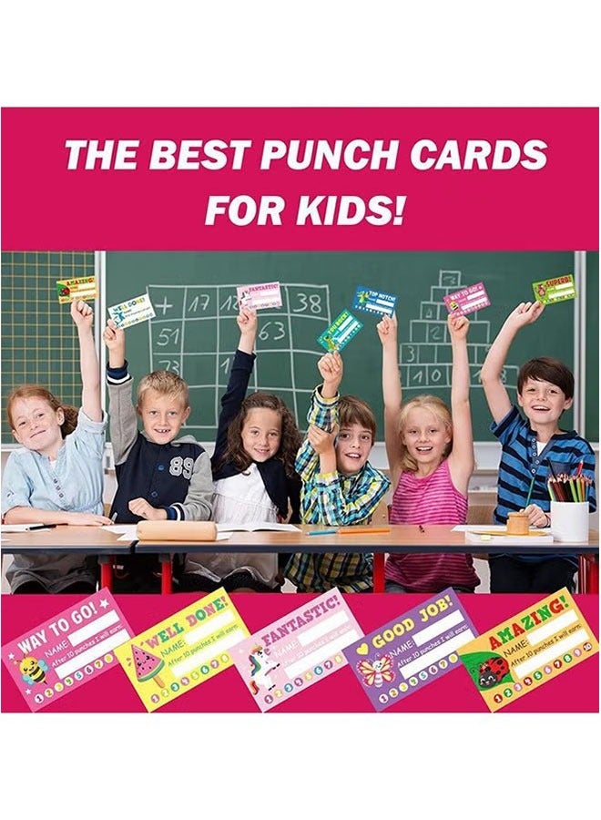Generic Behavior Punch Cards for Kids Classroom Pack of 250 Reward Punch Cards - Incentive and Loyalty Cards for Business, Classroom and Students - Student Awards Teachers - 2 x 3 inches 5 Styles  - Image 5