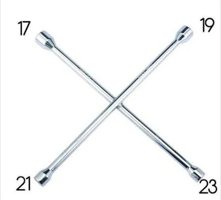 Wheel Nut Wrench 17-19-21-23 mm - 100 Steel Casting