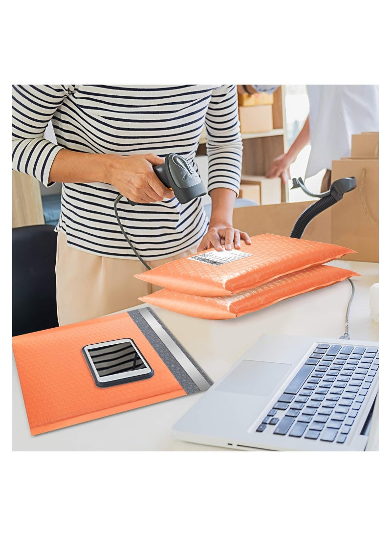 KASTWAVE 25pcs Bubble Mailers 6x10 Inch Coral Orange Shipping Bags, Chic Packaging Bags For Small Business, Colored Padded Mailing Envelopes, Opaque Matte Self Seal Bubble Poly Mailers Bulk  - Image 3