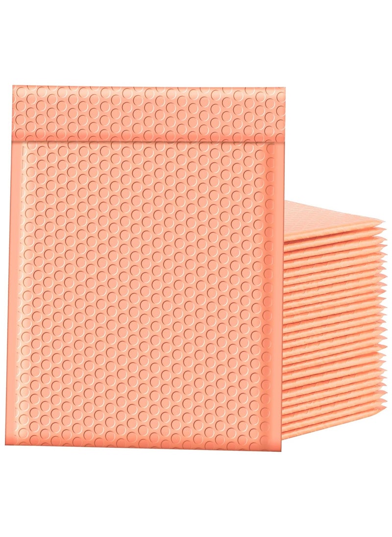KASTWAVE 25pcs Bubble Mailers 6x10 Inch Coral Orange Shipping Bags, Chic Packaging Bags For Small Business, Colored Padded Mailing Envelopes, Opaque Matte Self Seal Bubble Poly Mailers Bulk  - Image 1