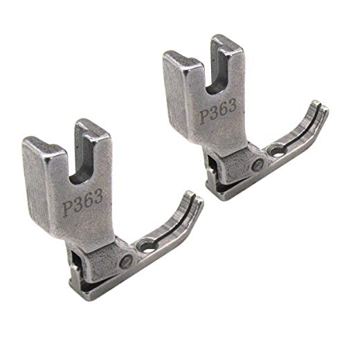 CKPSMS Brand - 2PCS #P363 Hinged Narrow Zipper Foot Compatible with/Replacement for Brother Brand B735,B737,B738,B745 Juki Brand DDL-5550/5600/8300/8500/8700 Singer Brand 188K,191D,195K,196K+ - Image 1