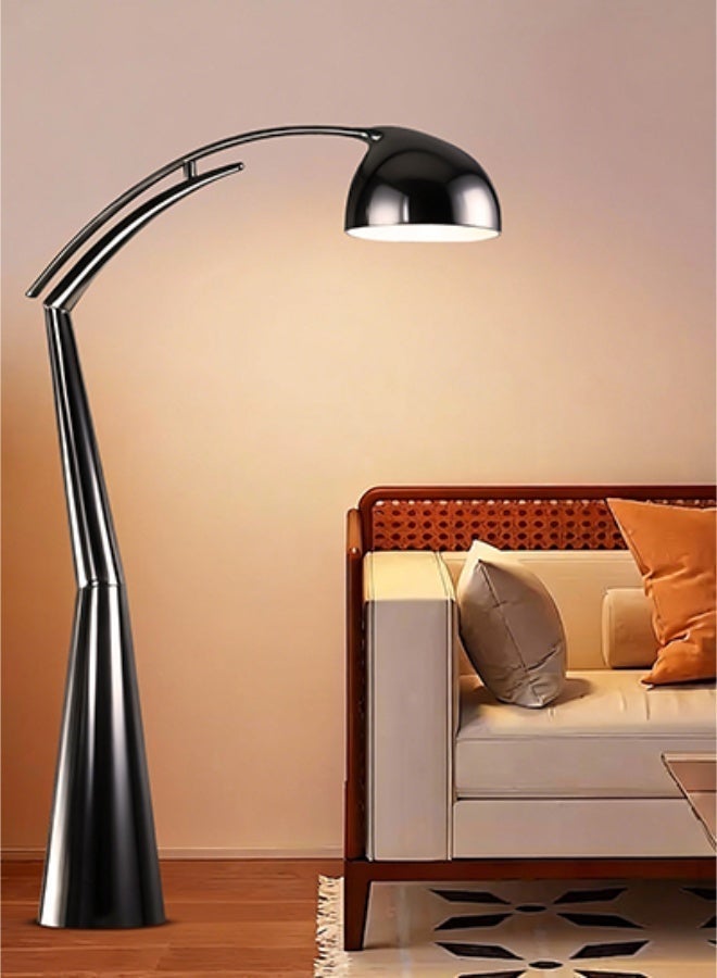 Floor Lamp Modern Black Arc Floor Lamp - FRP Material Artistic Decorative Standing Lamp with Soft Ambient Lighting, Ideal for Living Room & Bedroom, Middle East Luxury Home Decor & Stylish Interior Accent Light - Image 1