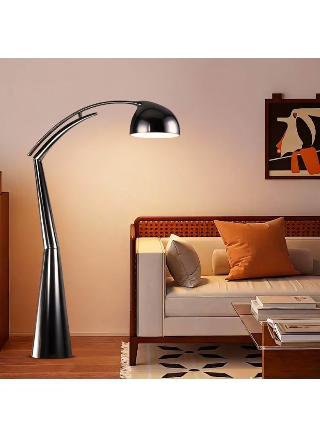 Floor Lamp Modern Black Arc Floor Lamp - FRP Material Artistic Decorative Standing Lamp with Soft Ambient Lighting, Ideal for Living Room & Bedroom, Middle East Luxury Home Decor & Stylish Interior Accent Light - Image 4