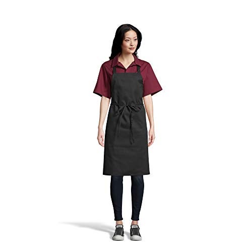 Uncommon Threads mens Restaurant Bib Apron, Black, One Size US - Image 1