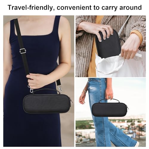 BOVKE Carrying Case for Beats Pill - Portable Bluetooth Speaker, New Beats Pill Wireless Speaker Travel Holder Bag with Extra Mesh Pocket for Charging Cables, Accessories, Black+Black - Image 2