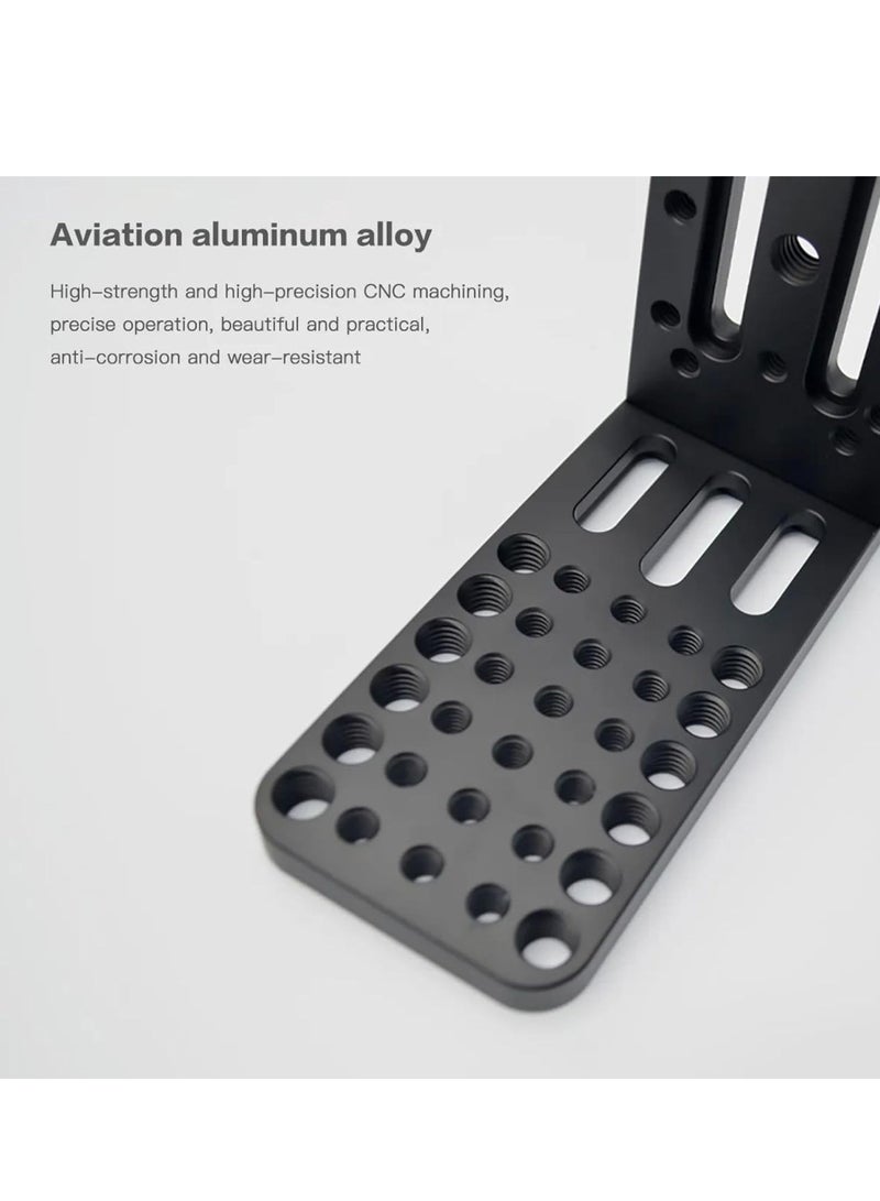 SOLARAE L Camera Bracket, Vertical Horizontal Switching Tripod Quick Release Plate Universal for DSLR Camera for Canon for Nikon for Sony for DJI for Osmo for Ronin for Zhiyun Stabilizer Tripod Monopod - Image 4