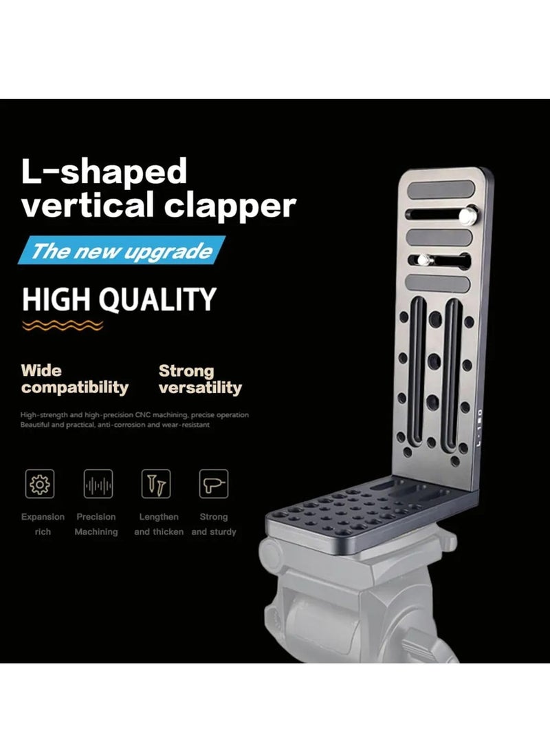 SOLARAE L Camera Bracket, Vertical Horizontal Switching Tripod Quick Release Plate Universal for DSLR Camera for Canon for Nikon for Sony for DJI for Osmo for Ronin for Zhiyun Stabilizer Tripod Monopod - Image 3