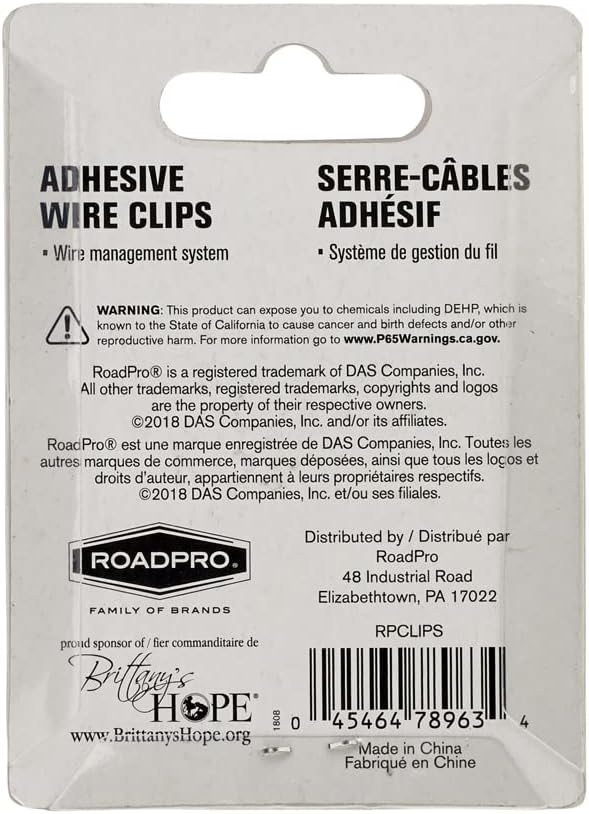 RoadPro RoadPro RPCLIPS Self Adhesive Plastic Wire Clips  4 Pack  - Image 5