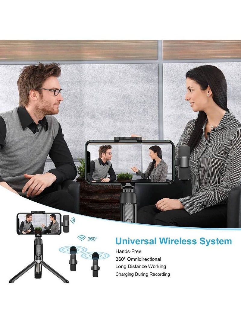 Wireless Lavalier Microphone for iPhone iPad, Plug-Play Wireless Mic for Recording, Live Stream, YouTube, TikTok, Facebook