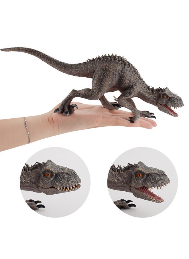 Generic - Supply Simulation Jurassic Dinosaur Model Tyrannosaurus Dragon Fast Raptors TPR Desktop Static Ornaments-Color:ZQDSL33-A Gray 222g - Image 1