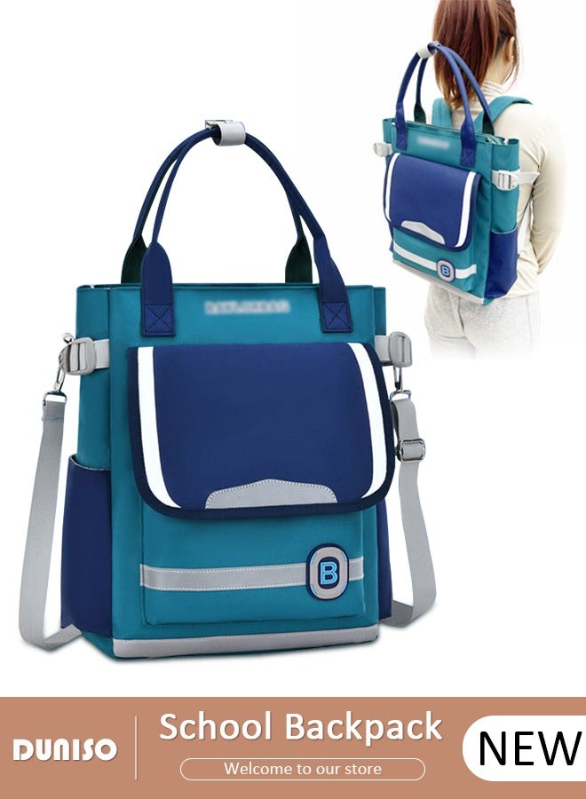 DUNISO Oxford Cloth 3 Layers Primary School Kids Backpack,Portable Multifunctional Book Bag With Adujustable Strap,Waterproof Large Capacity Lightweight School Book Bag with Reflective Strips and Bottle Side Pockets for Aged 7-15 Boys,Suitable for Outing And School - Image 1