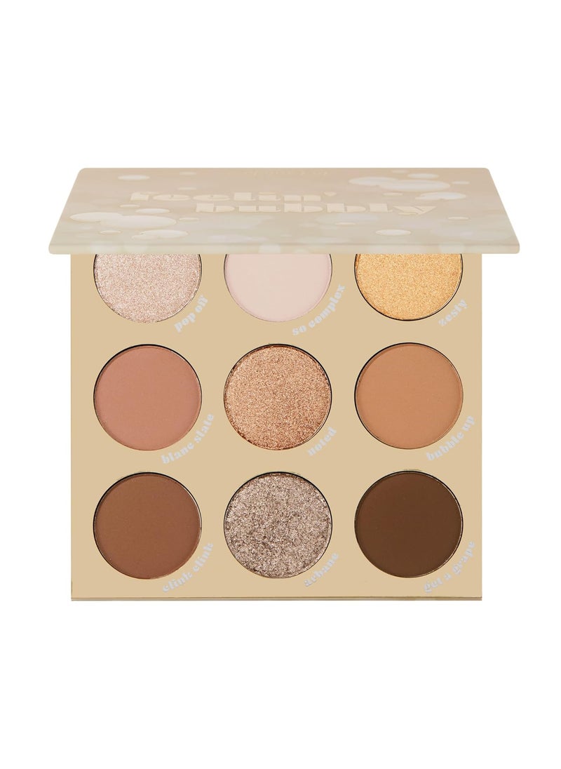 COLOURPOP ColourPop Feelin' Bubbly Shadow Palette - Brown & Gold Palette with Metallic and Matte Finishes - High-Pigment Makeup with a Long-Wearing Formula (0.3 oz) 