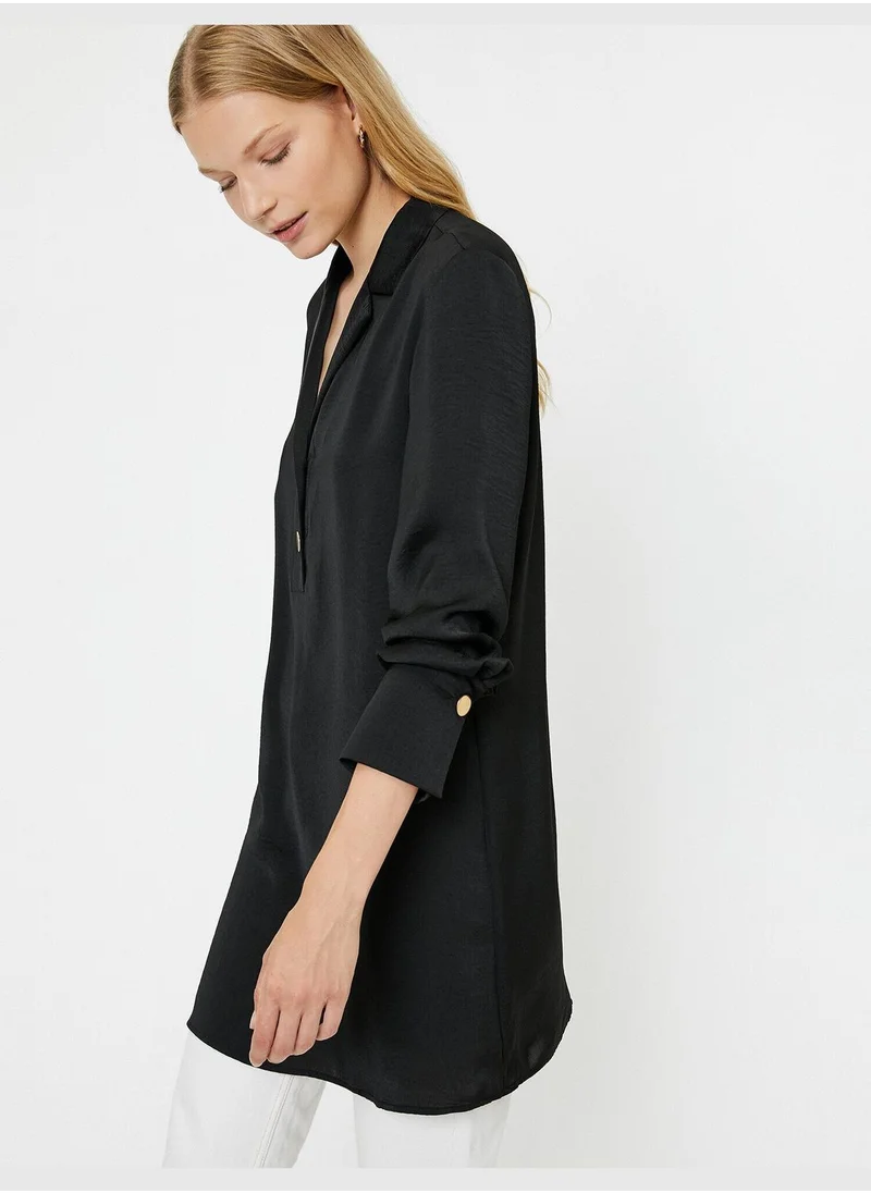 كوتون V Neck Tunic