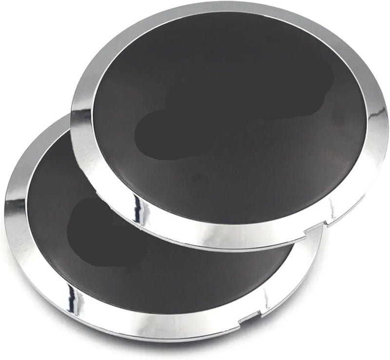 Fiat 500 Wheel Center Caps Set Of 2PCS Silvery 133mm Hubcap Replacement 68078419AC 68078421AC - Image 1