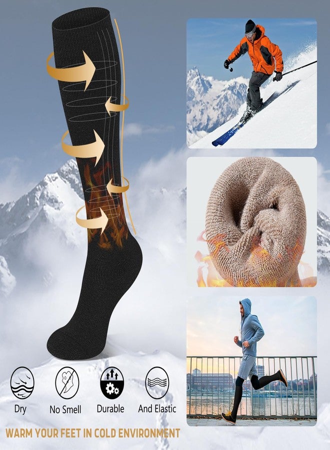 FuelMeFoot Warm Knee High Socks For Men - Thermal Cotton Socks For Hiking, Work, Winter, Gifts - Image 3