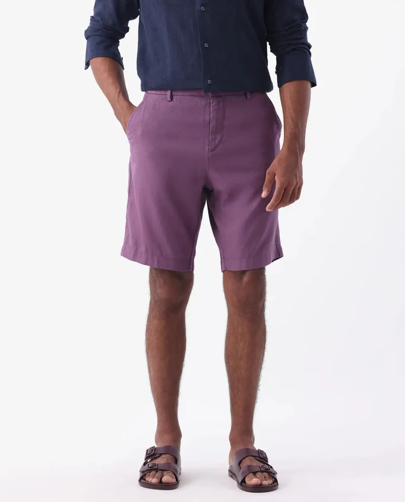 Rare Rabbit Men's Linen Blend Shorts