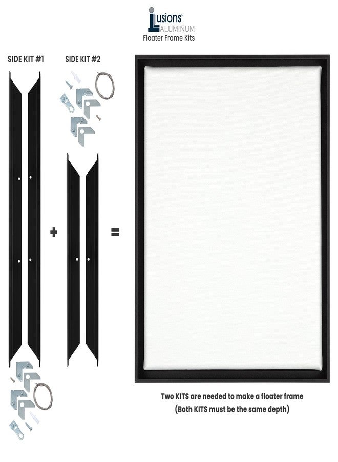 Creative Mark Illusions Metal Floating Frame Kit Pairs for Canvas - Silver - Two 10" Sides - Metal Frame Kit for 7/8 inch Deep Canvases - For Gallery Wall, Art Panels, Modern Décor - Image 4
