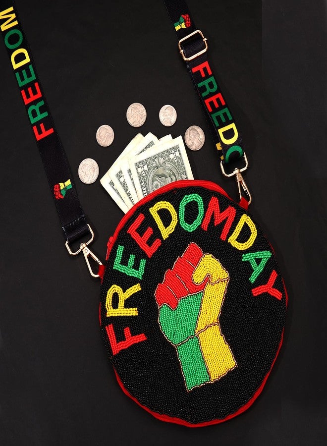 سيالكسهيني حقيبة يد نسائية مزينة بالخرز على الطراز الأفريقي، حقيبة كروسبودي، حقيبة كتف، هدية بمناسبة شهر التاريخ الأسود، زي أفريقي (النمط ب) - Image 4